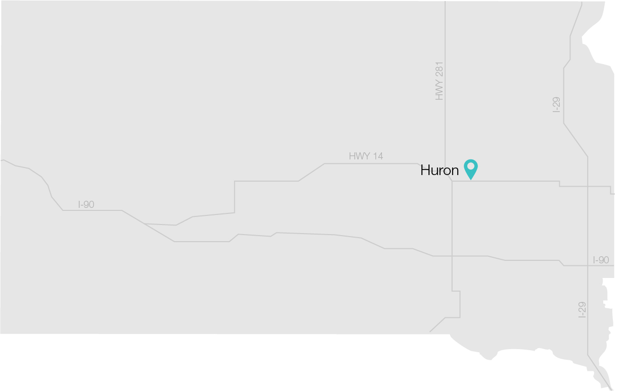South Dakota map